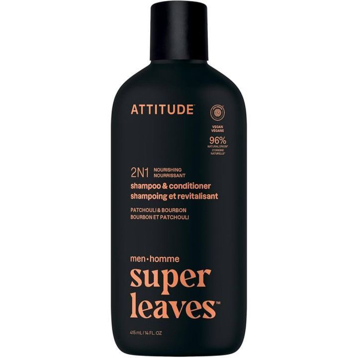 Champú y acondicionador 2 en 1 Attitude Hombre 414ml - envase frontal