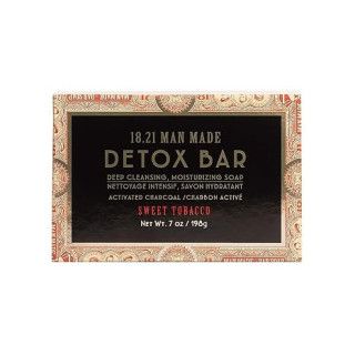 18.21 Man Made Deep Cleansing Soap Bar 7 oz con carbón activado y microesferas de jojoba