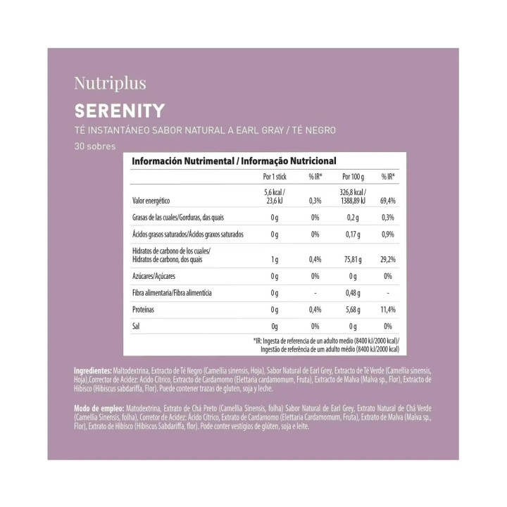 Infusión de té Serenity Negro Nutriplus 1000809