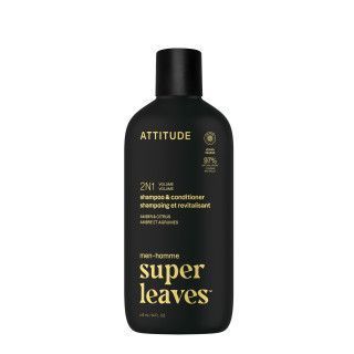 Champú y acondicionador 2 en 1 Attitude Hombre Volumen 414ml - envase frontal