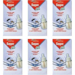 Pack 12 Baygon Electric Vaporizer Genius con recambio líquido antimosquitos