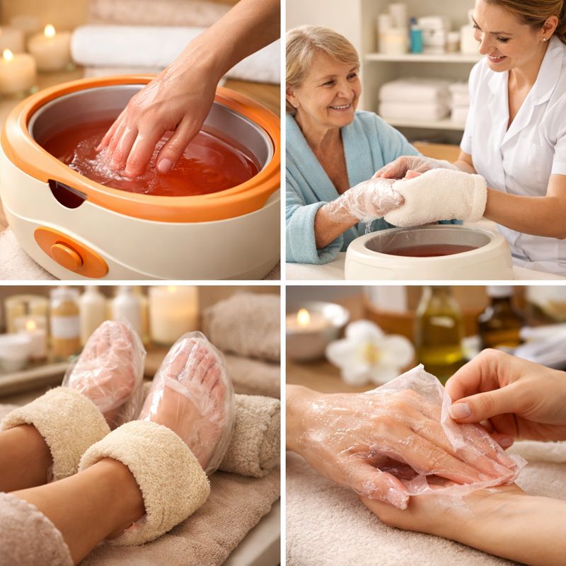 Tratamiento de Parafina en oliva estética bella mapi